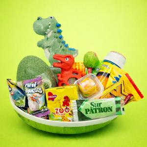 Påskägg Dino med skoj och godis